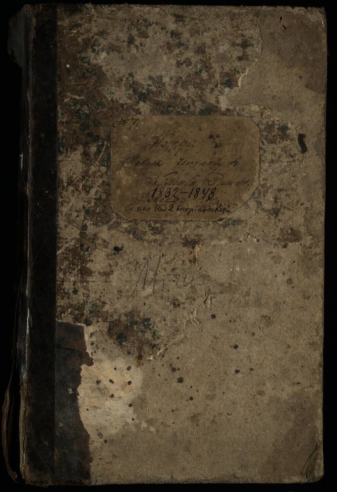 Pasvalio Romos katalikų parapijos bažnyčios 1832–1848 metų mirties metrikų knyga